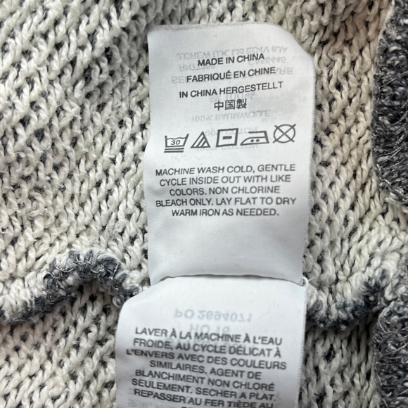 Free People Karina Slouchy Faux Wrap Knit V Neck Tan Multicolored Sweater, L - Picture 5 of 9